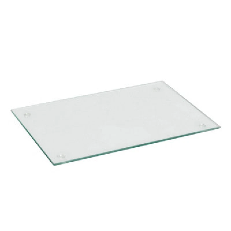 Image of Harbour Housewares Glass Chopping Board - 40 X 30Cm Clear Kitchen Dining Place Mats Cutting Mat Worktop Saver Cooking & Food Prep