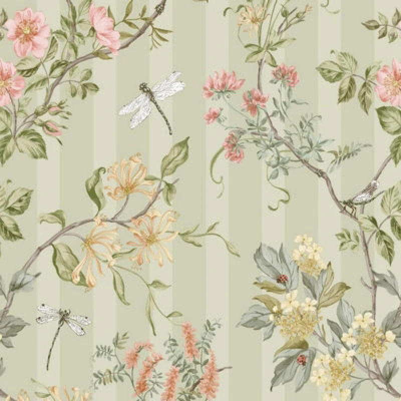 Image of Holden Decor Hampton Gardens Sage Wallpaper, Green 13910