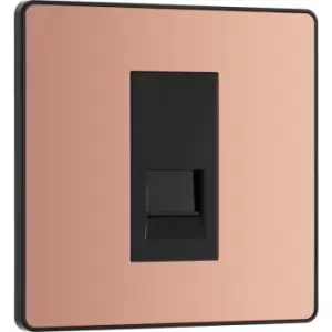 Image of BG Evolve Polished (Black Ins) Single Secondary Telephone Socket in Copper Steel