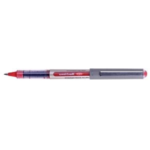 image of Uni Ball Eye Fine UB 157 Rollerball Pen 0.7mm Tip Width 0.5mm Line Width Red Pack of 12