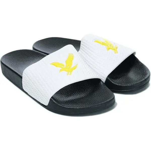 Lyle and Scott Eagle Slides - Black UK 2.5