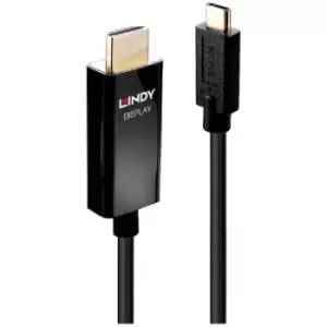 Image of LINDY Cable USB-C plug, HDMI-A plug 1m Black 43291 USB-C screen cable