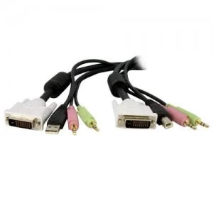 Image of Startech 6ft 4in1 USB DVID KVM Switch Cable