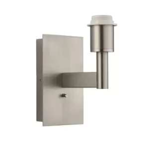 Image of Indoor Wall Light Fitting - Matt Nickel Plate USB Socket Rectangular Wall Plate