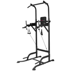 image of Multi-function Power Tower Dip Station Pull Up Bar with Adjustable Height