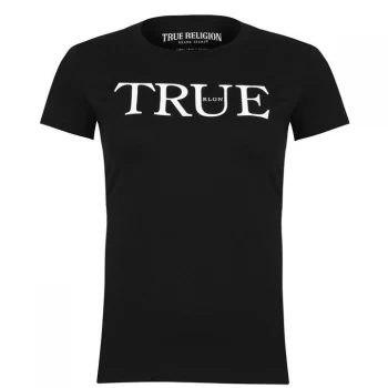 Image of True Religion True Religion Slim Fit Logo T Shirt - Onyx 1001