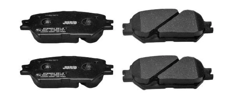 Image of JURID 572553J Brake pad set not prepared for wear warning indicator, without accessories Brake Pad Set,disc brake (402)