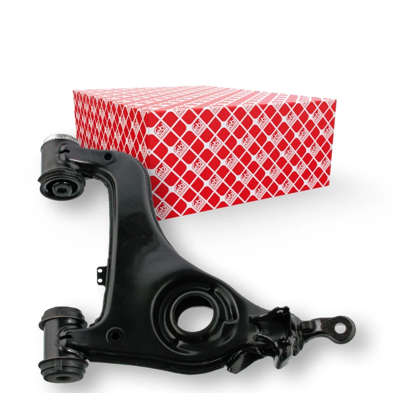 Image of FEBI BILSTEIN 14523 Suspension arm Control Arm, Sheet Steel, Right, without ball joint, with rubber mounts Sheet Steel Track Control Arm (273)