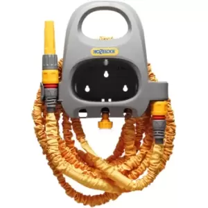 Image of Hozelock Wall Hose Holder with 15m Superhoze Expansion Hose Infinitely Adjustable