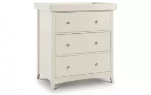 image of Julian Bowen Cameo Stone White 3 Drawers Sideboard