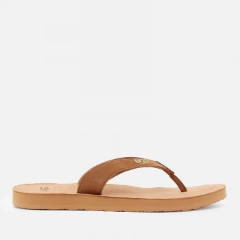 Image of UGG Womens Tawney Logo Flip Flops - Chestnut - UK 6