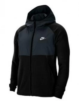 Image of Nike Full Zip Winterised Hoodie - Black
