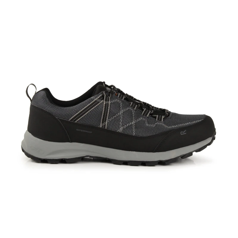 Image of Regatta Mens Samaris Low Waterproof Walking Shoes Black/DkStee male 7 (41)