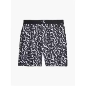 Image of Calvin Klein Medium Drawstring-Print - Black