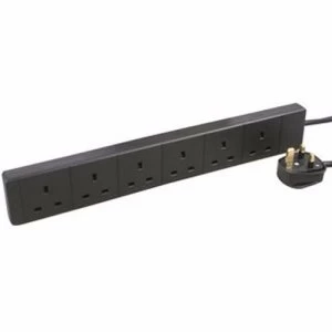 Image of Zexum 2M 6G Black Extension Lead with Neon