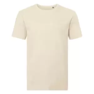 Image of Russell Mens Organic Short-Sleeved T-Shirt (XXL) (Natural)