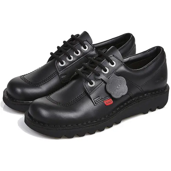 image of Kickers Womens Kick Lo Core Classic Black Shoes - UK 6 / EU 39