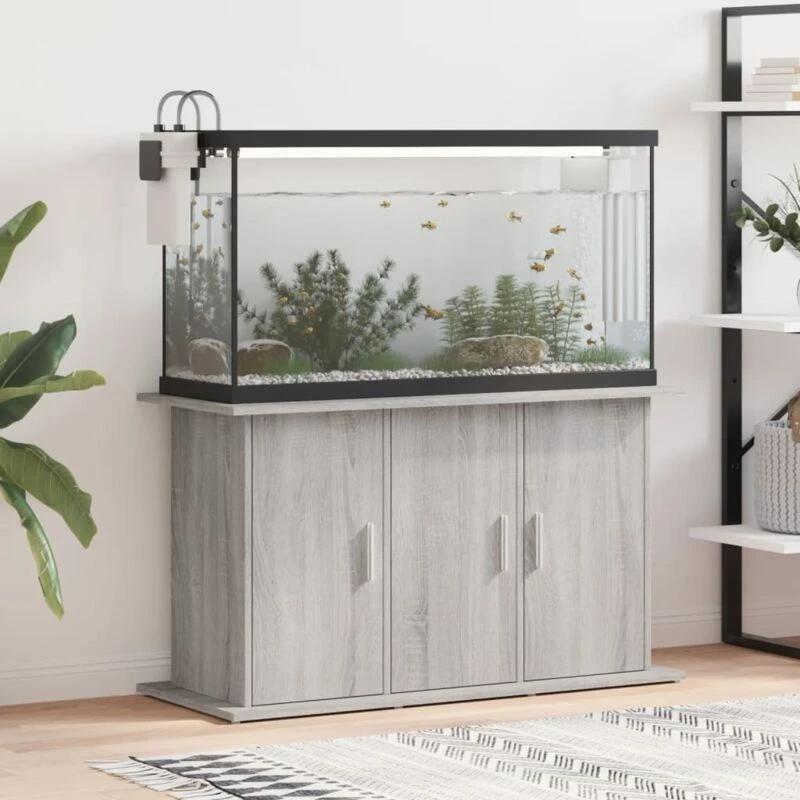 Image of VIDAXL Vidaxl - Aquarium Stand Grey Sonoma 101x41x58cm Engineered Wood 8720845418397