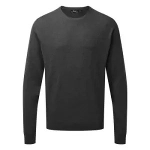 image of Premier Adults Unisex Cotton Rich Crew Neck Sweater (4XL) (Charcoal)