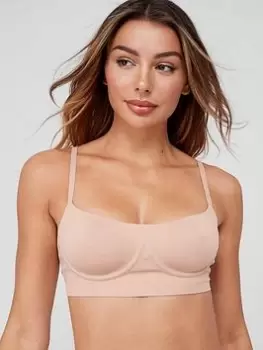 Image of Calvin Klein Bonded Flex Unlined Balconette Bra - Beige