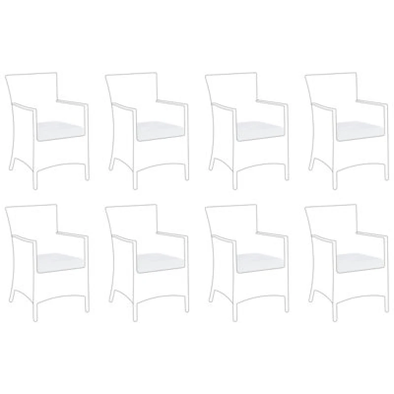 Image of Beliani Outdoor Cushion Cover Set Italy Off-White