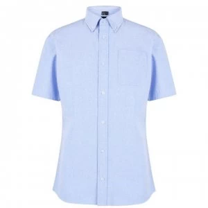 Image of Firetrap Short Sleeve Oxford Shirt Mens - Blue