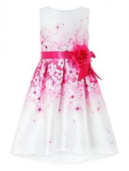 Monsoon Girls Sakura Blossom Floral Print Dress - Ivory, Size 11 Years, Women