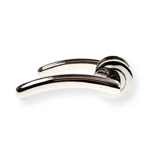 Image of LocksOnline Mailand Lever Handle Set on Round Rosette