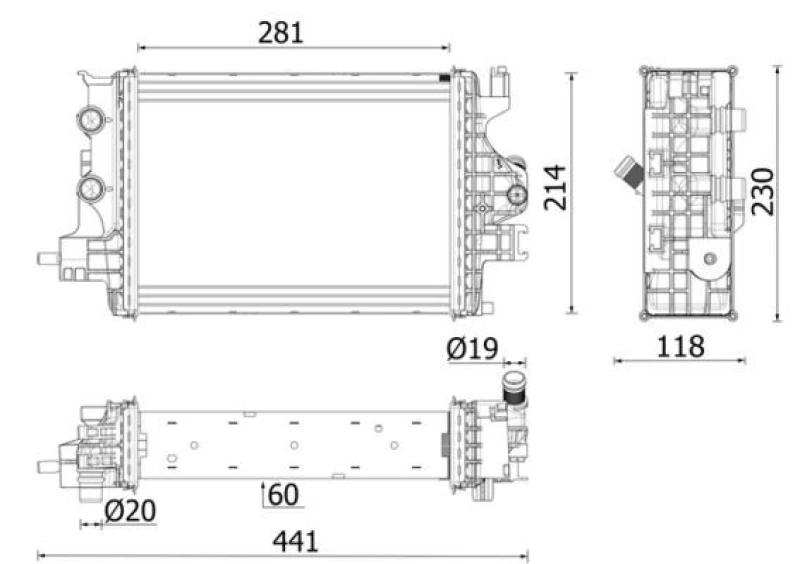 Image of Engine radiator MAHLE CR 2634 000P