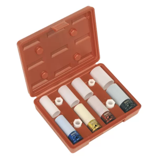 Image of Genuine SEALEY SX030 Alloy Wheel Impact Socket Set 4pc 1/2Sq Drive