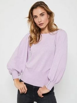 image of Mint Velvet Scoop Neck Jumper - Lilac