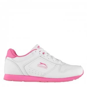 image of Slazenger Classic Ladies Trainers - White/Cerise