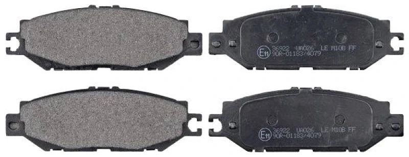 Image of A.B.S. 36922 Brake pad set prepared for wear warning indicator Brake Pad Set,disc brake (402)