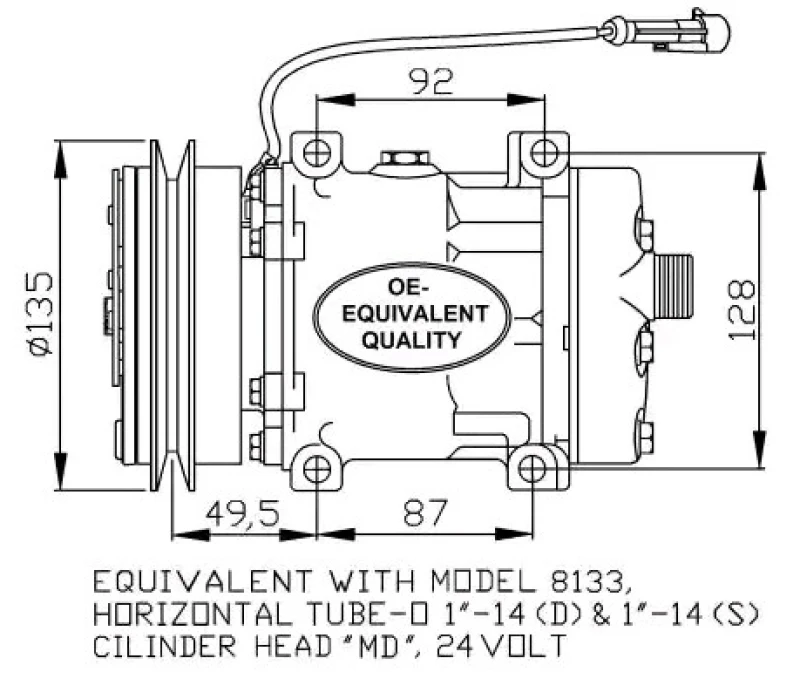 Image of NRF 32876 AC Compressor EASY FIT PAG 46, with seal ring, with gaskets/seals Compressor,air conditioning (447)