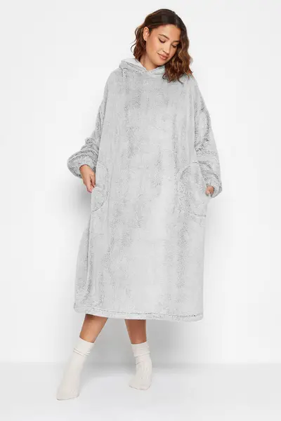 image of Long Tall Sally Tall Snuggle Hoodie Grey