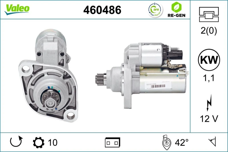 Image of Starter motor VALEO 460486
