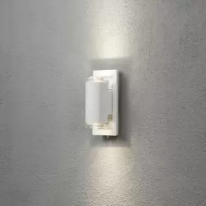 image of Potenza Outdoor Modern Up Down Wall Light White GU10, IP54