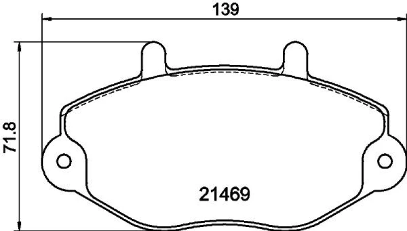 Image of HELLA Brake pad set HELLA 8DB 355 006-401