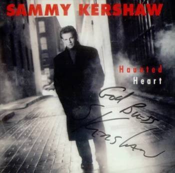 Image of Sammy Kershaw Haunted Heart - Autographed 1993 USA CD album 314-514332-2