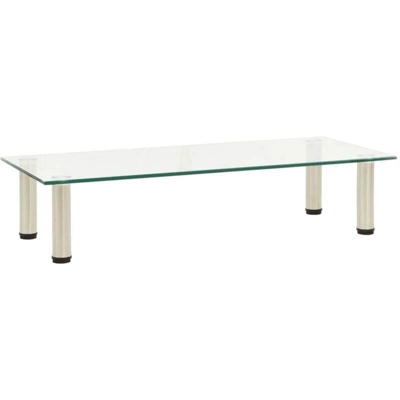 Image of VIDAXL TV Stand Transparent 80x35x17cm Tempered Glass Vidaxl 8720286056936