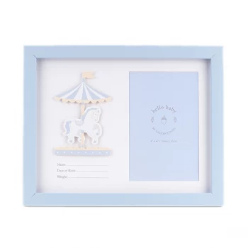 Image of 4" x 6" - Hello Baby Data Photo Frame - Baby Boy