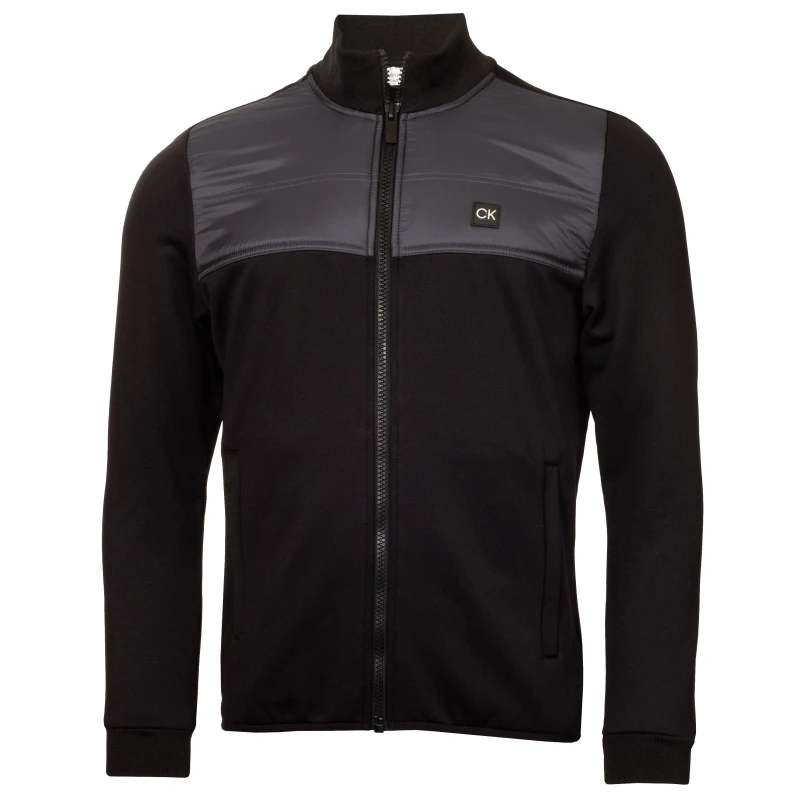Image of Calvin Klein Golf Mens Full Zip Water Resistant Performance Jacket Black male Small