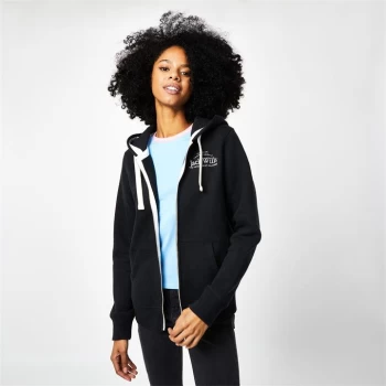 image of Jack Wills Susan Embroidered Zip Hoodie - Black