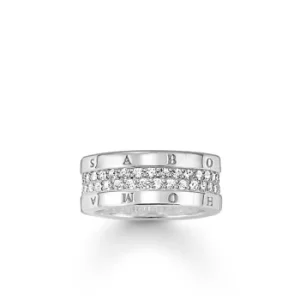 image of Thomas Sabo TR1939-051-14-58 Ring White 925 Sterling Silver Jewellery