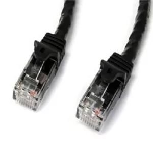 image of StarTech Black Gigabit Snagless RJ45 UTP Cat6 Patch Cable Patch Cord 2m