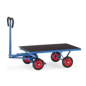 Image of Fetra Heavy-Duty Turntable Truck Cart 1600 x 900mm - 1000kg Capacity with Rubber Cushion Tyres