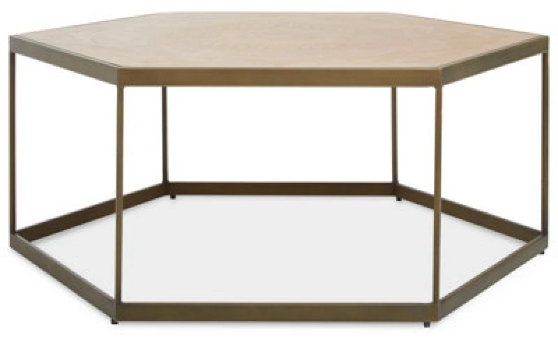 Image of Orsina Hexagonal Brown Coffee Table