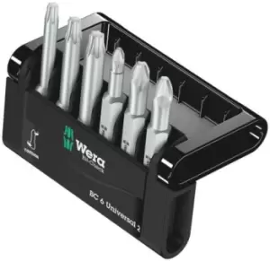 Image of Wera Driver Bit Set 6 Pieces, Phillips, Pozidriv, Torx