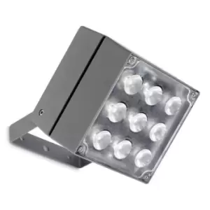 Image of Cube LED 9 Light Large Outdoor Spotlight Urban Grey IP65