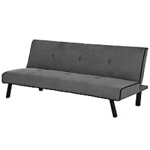 Image of HOMCOM Faux Velvet Upholstered 3-Seater Sofa Bed